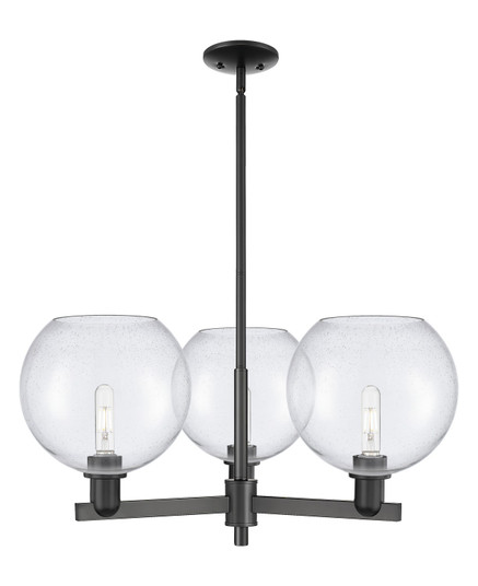 Arcadia Three Light Pendant in Matte Black (405|716-3CR-BK-G124-10)