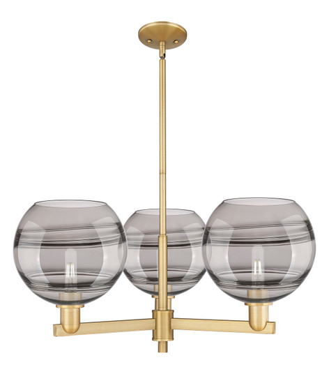 Arcadia Three Light Pendant in Brushed Brass (405|716-3CR-BB-G556-10SM)