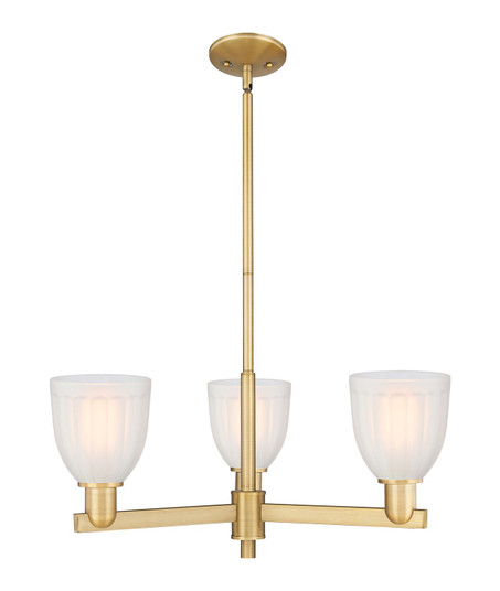 Arcadia Three Light Pendant in Brushed Brass (405|716-3CR-BB-G441)