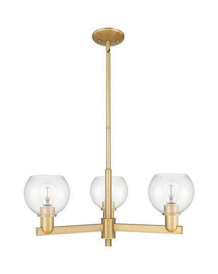Arcadia Three Light Pendant in Brushed Brass (405|716-3CR-BB-G122-6)