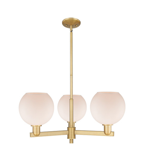 Arcadia Three Light Pendant in Brushed Brass (405|716-3CR-BB-G121-8)