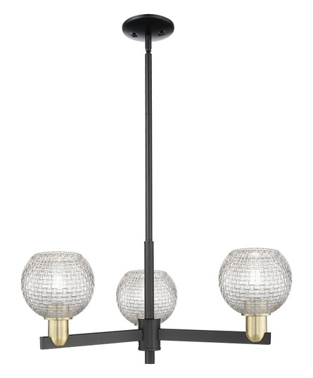 Arcadia Three Light Pendant in Black Antique Brass (405|716-3CR-BAB-G122C-6CL)