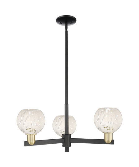 Arcadia Three Light Pendant in Black Antique Brass (405|716-3CR-BAB-G1216-6WM)