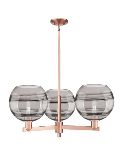 Arcadia Three Light Pendant in Antique Copper (405|716-3CR-AC-G556-10SM)