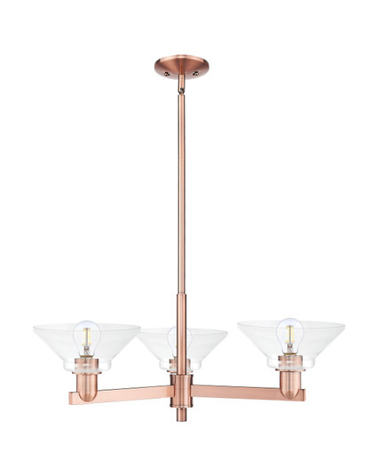 Arcadia Three Light Pendant in Antique Copper (405|716-3CR-AC-G132)