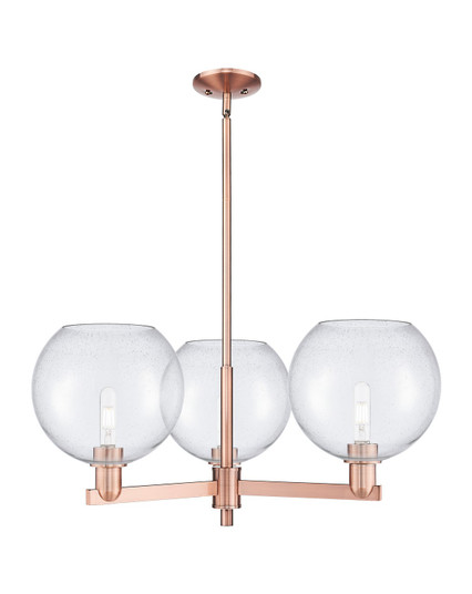 Arcadia Three Light Pendant in Antique Copper (405|716-3CR-AC-G124-10)
