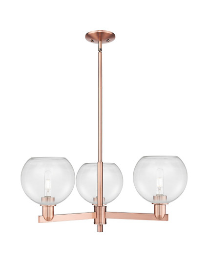 Arcadia Three Light Pendant in Antique Copper (405|716-3CR-AC-G122-8)