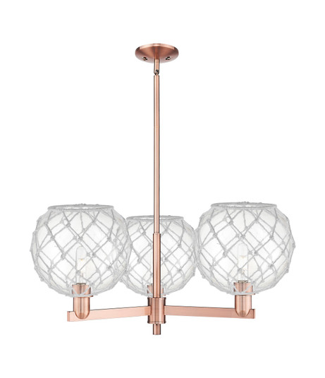Arcadia Three Light Pendant in Antique Copper (405|716-3CR-AC-G122-10RW)