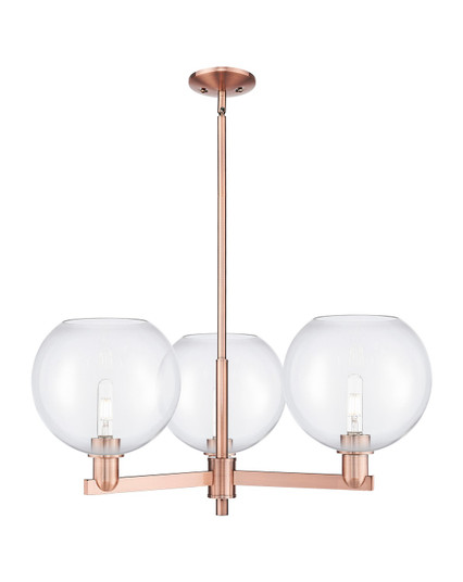 Arcadia Three Light Pendant in Antique Copper (405|716-3CR-AC-G122-10)