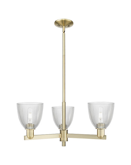 Arcadia Three Light Pendant in Antique Brass (405|716-3CR-AB-G382)