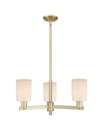 Arcadia Three Light Pendant in Antique Brass (405|716-3CR-AB-G341)