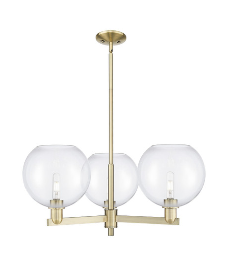 Arcadia Three Light Pendant in Antique Brass (405|716-3CR-AB-G122-10)
