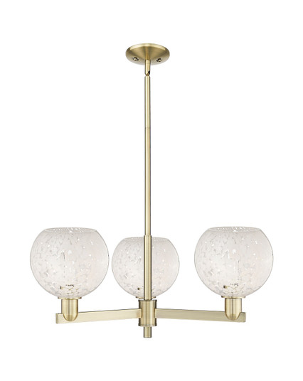 Arcadia Three Light Pendant in Antique Brass (405|716-3CR-AB-G1216-8WM)