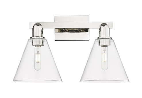 Arcadia Two Light Bath Vanity in Polished Nickel (405|716-2W-PN-GBC-82)