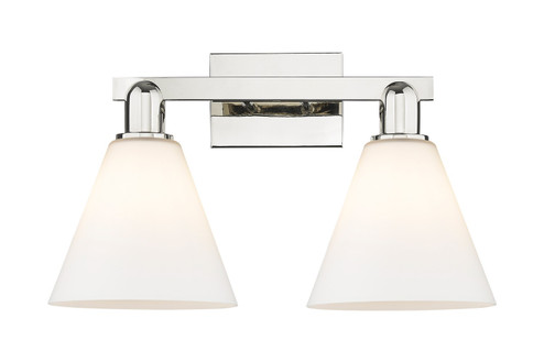 Arcadia Two Light Bath Vanity in Polished Nickel (405|716-2W-PN-GBC-81)