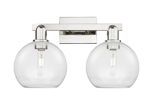 Arcadia Two Light Bath Vanity in Polished Nickel (405|716-2W-PN-G122-8)