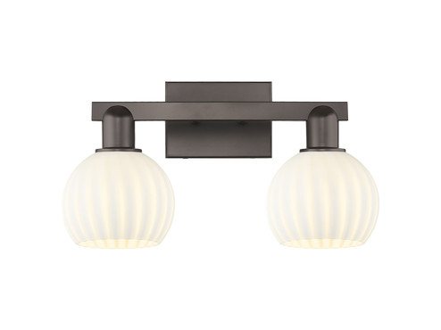 Arcadia Two Light Bath Vanity in Oil Rubbed Bronze (405|716-2W-OB-G1217-6WV)