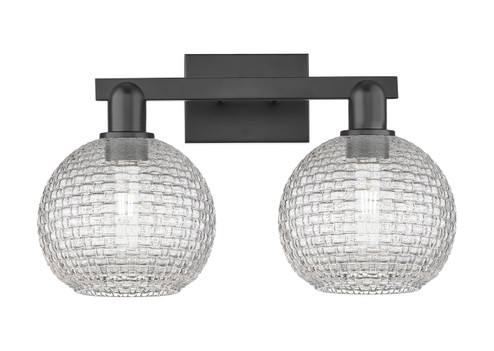 Arcadia Two Light Bath Vanity in Matte Black (405|716-2W-BK-G122C-8CL)