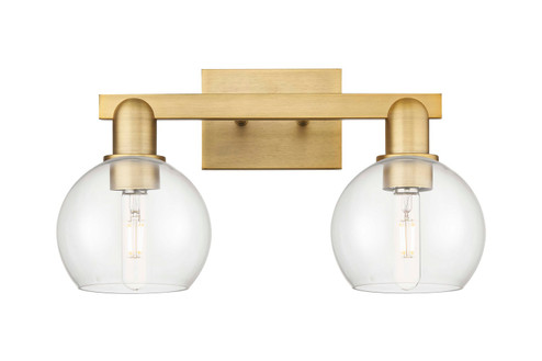 Arcadia Two Light Bath Vanity in Brushed Brass (405|716-2W-BB-G122-6)