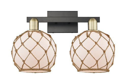 Arcadia Two Light Bath Vanity in Black Antique Brass (405|716-2W-BAB-G121-8RB)