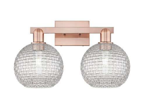 Arcadia Two Light Bath Vanity in Antique Copper (405|716-2W-AC-G122C-8CL)