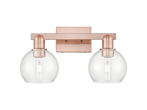 Arcadia Two Light Bath Vanity in Antique Copper (405|716-2W-AC-G122-6)