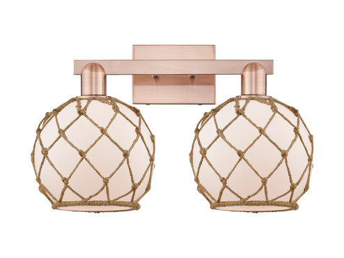 Arcadia Two Light Bath Vanity in Antique Copper (405|716-2W-AC-G121-8RB)