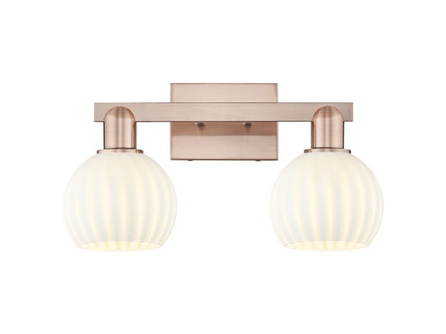Arcadia Two Light Bath Vanity in Antique Copper (405|716-2W-AC-G1217-6WV)