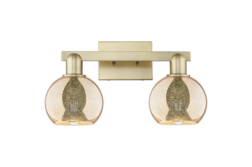 Arcadia Two Light Bath Vanity in Antique Brass (405|716-2W-AB-G128-6)