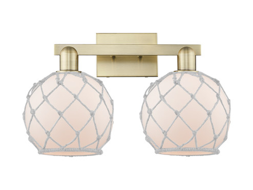 Arcadia Two Light Bath Vanity in Antique Brass (405|716-2W-AB-G121-8RW)