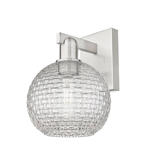 Arcadia One Light Wall Sconce in Brushed Satin Nickel (405|716-1W-SN-G122C-8CL)