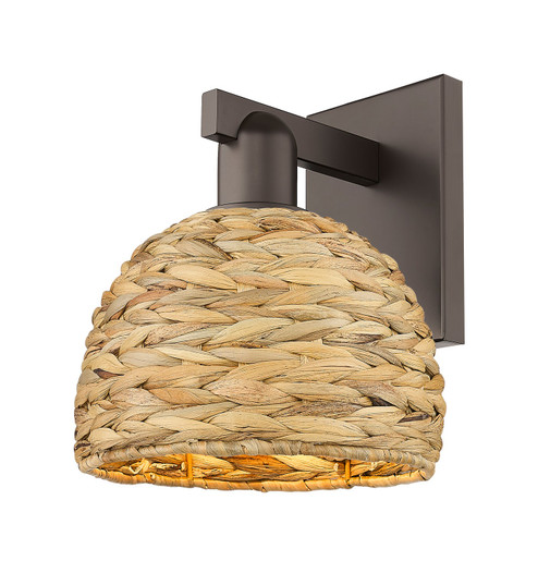 Arcadia One Light Wall Sconce in Oil Rubbed Bronze (405|716-1W-OB-RBD-8-NAT)