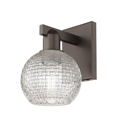 Arcadia One Light Wall Sconce in Oil Rubbed Bronze (405|716-1W-OB-G122C-6CL)