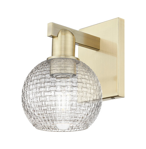 Arcadia One Light Wall Sconce in Antique Brass (405|716-1W-AB-G122C-6CL)