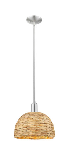 Arcadia One Light Mini Pendant in Brushed Satin Nickel (405|716-1S-SN-RBD-12-NAT)