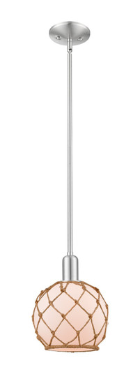 Arcadia One Light Mini Pendant in Brushed Satin Nickel (405|716-1S-SN-G121-8RB)