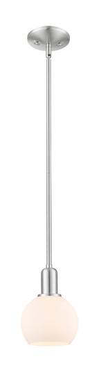 Arcadia One Light Mini Pendant in Brushed Satin Nickel (405|716-1S-SN-G121-6)