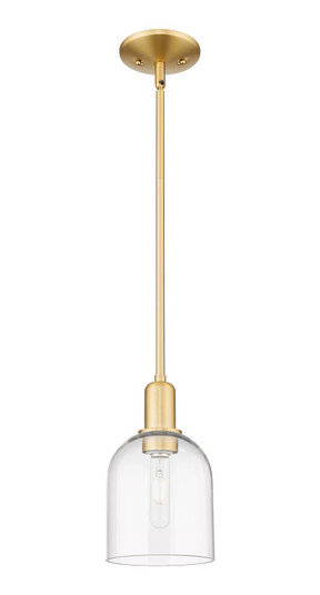 Arcadia One Light Mini Pendant in Satin Gold (405|716-1S-SG-G558-6CL)