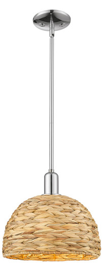 Arcadia One Light Mini Pendant in Polished Chrome (405|716-1S-PC-RBD-12-NAT)