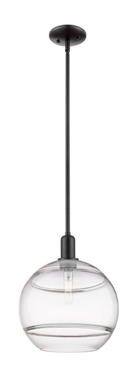 Arcadia One Light Mini Pendant in Matte Black (405|716-1S-BK-G556-12CL)