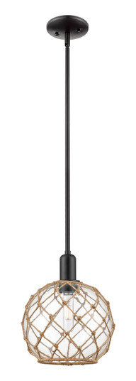 Arcadia One Light Mini Pendant in Matte Black (405|716-1S-BK-G122-10RB)