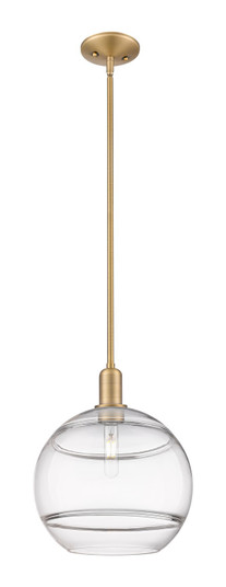 Arcadia One Light Mini Pendant in Brushed Brass (405|716-1S-BB-G556-12CL)