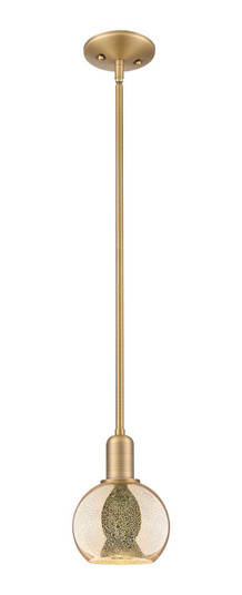 Arcadia One Light Mini Pendant in Brushed Brass (405|716-1S-BB-G128-6)
