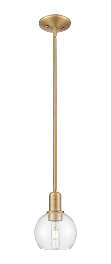 Arcadia One Light Mini Pendant in Brushed Brass (405|716-1S-BB-G122-6)