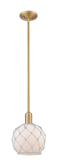 Arcadia One Light Mini Pendant in Brushed Brass (405|716-1S-BB-G121-8RW)