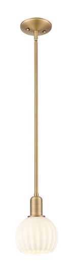 Arcadia One Light Mini Pendant in Brushed Brass (405|716-1S-BB-G1217-6WV)