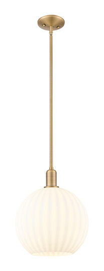 Arcadia One Light Mini Pendant in Brushed Brass (405|716-1S-BB-G1217-12WV)
