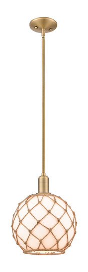 Arcadia One Light Mini Pendant in Brushed Brass (405|716-1S-BB-G121-10RB)
