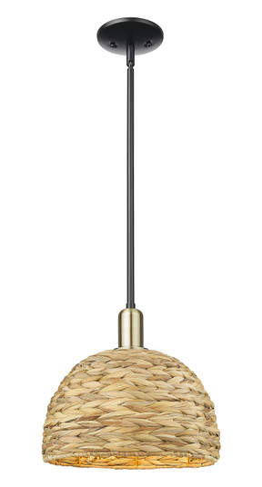 Arcadia One Light Mini Pendant in Black Antique Brass (405|716-1S-BAB-RBD-12-NAT)
