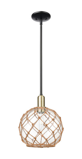 Arcadia One Light Mini Pendant in Black Antique Brass (405|716-1S-BAB-G122-10RB)
